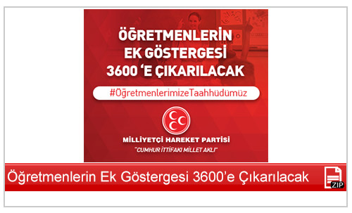 Öğretmenlerimizin Ek Göstergeleri 3600'e Çıkarılacak